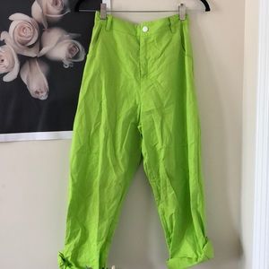 neon green pants